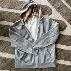 Burberry Graphic Cotton Blend Zip Hoodie